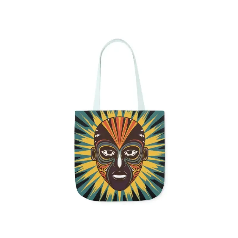 Eye Catching African Tribal Mask Canvas Tote Bag