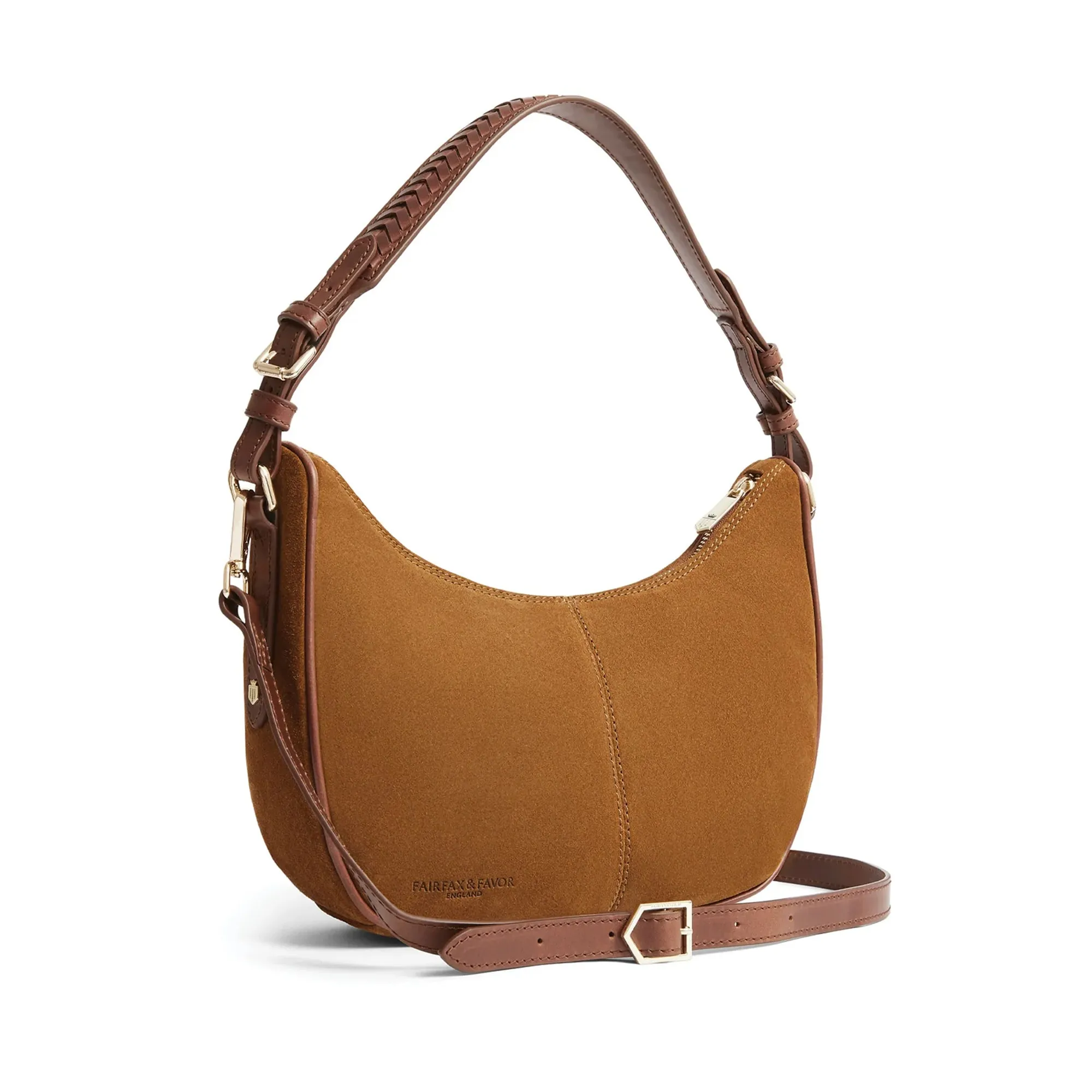 Fairfax & Favor Tetbury Crescent Bag Suede