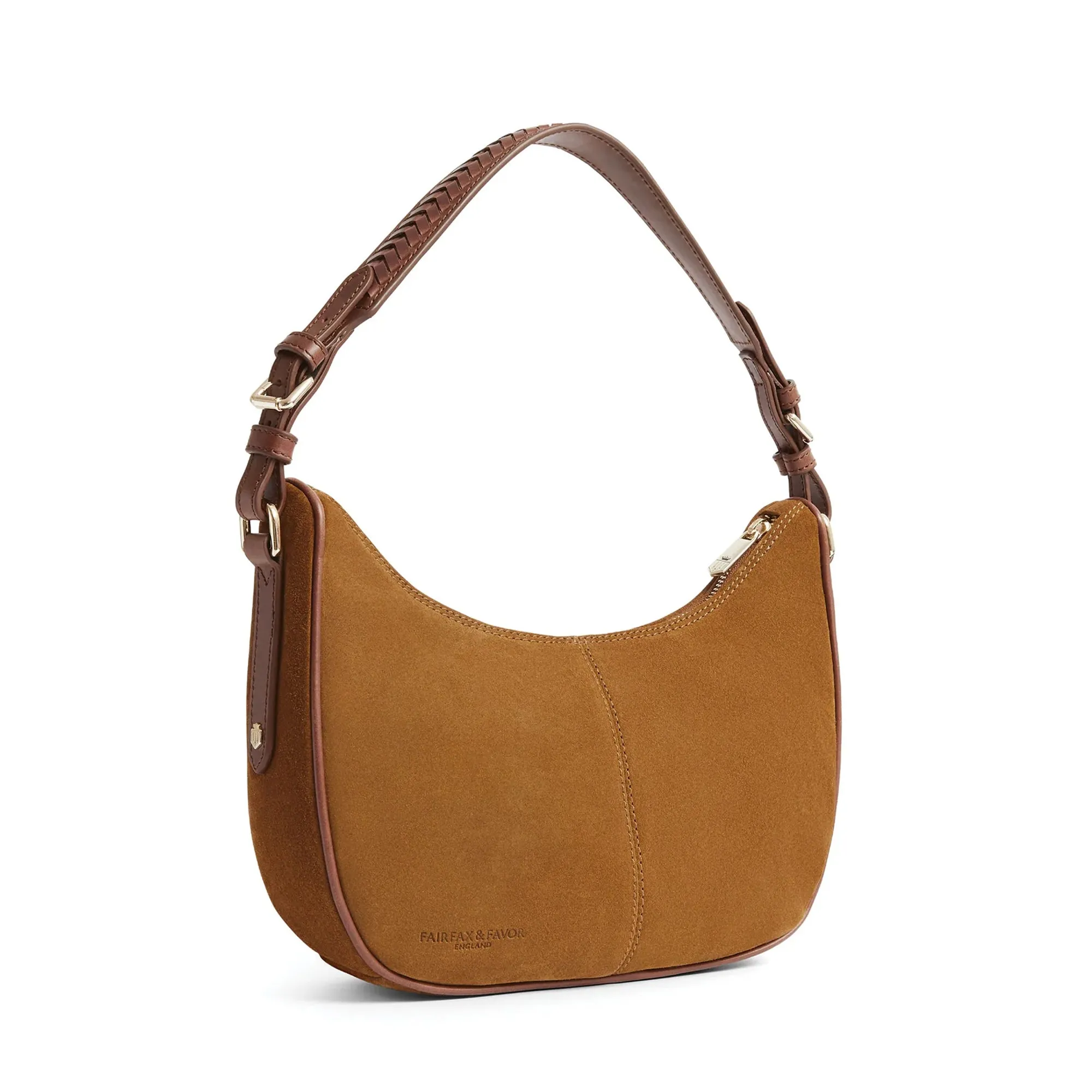 Fairfax & Favor Tetbury Crescent Bag Suede