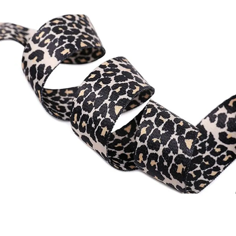 FancyGrab Crossbody Bags PU Leather Shoulder Bucket Bags Leopard Strap Bag for Women Coffee