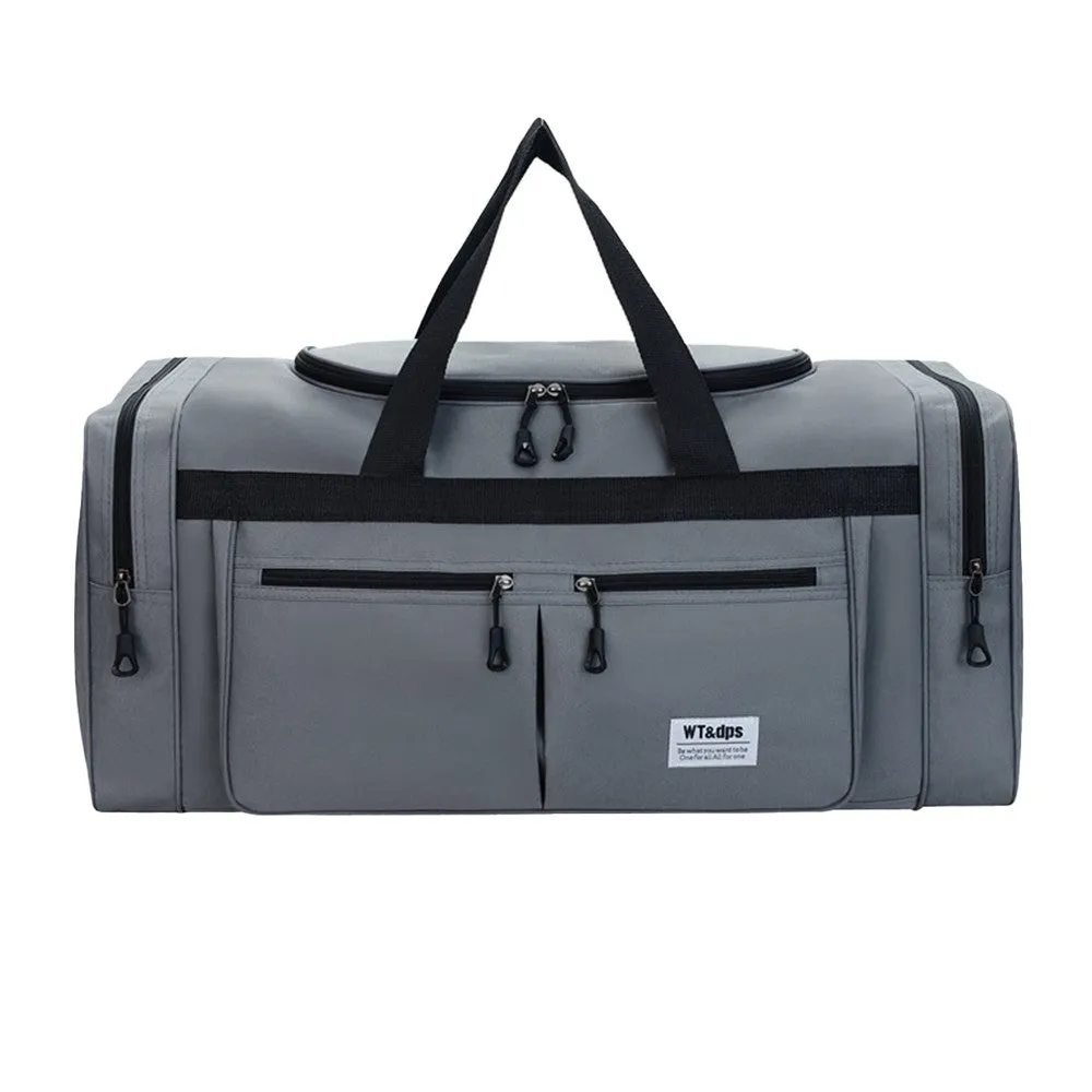 FancyGrab Large Capacity Mens Travel Duffle Bag Luggage Bag Water Resistant Gym Bag Sports Bag Handbags Grey