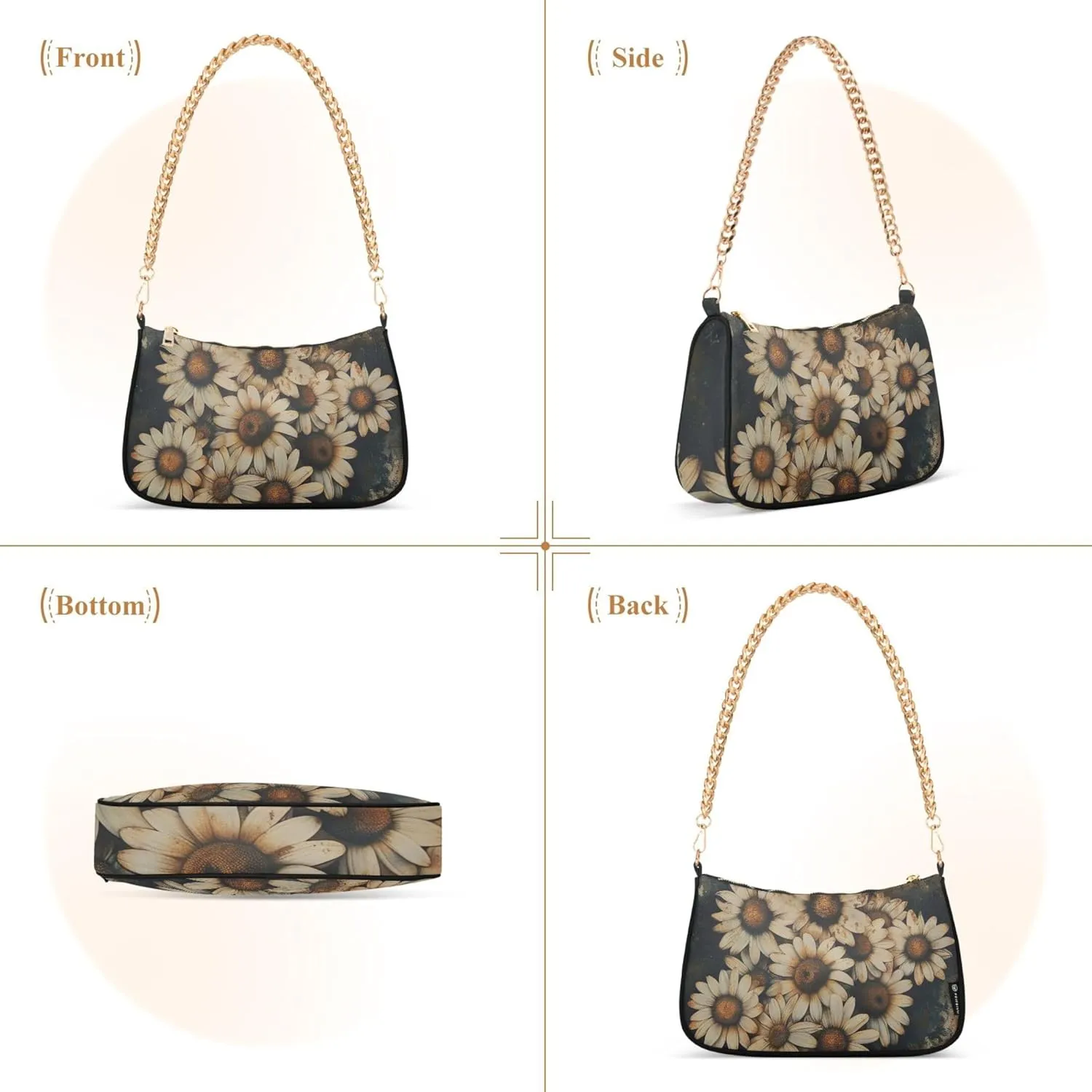 Fantasy Mermaid under Sea Tote Bag Purse Hobo Tote Bag Womens Vintage Handbags Chain Small Shoulder Bag