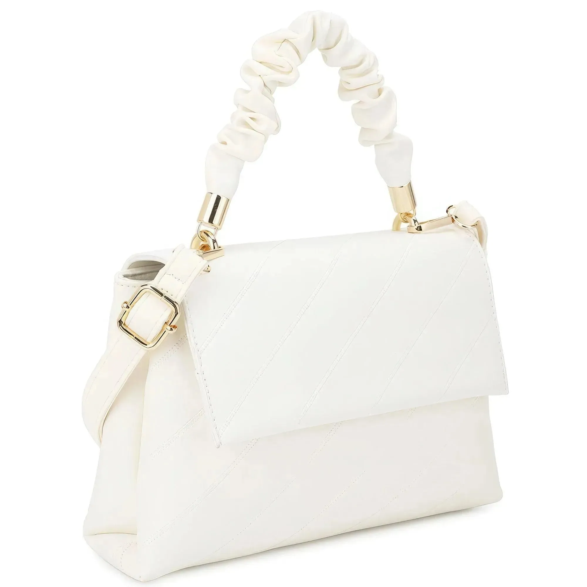 Fashion Smooth Pattern Wrinkle Handle Crossbody Bag