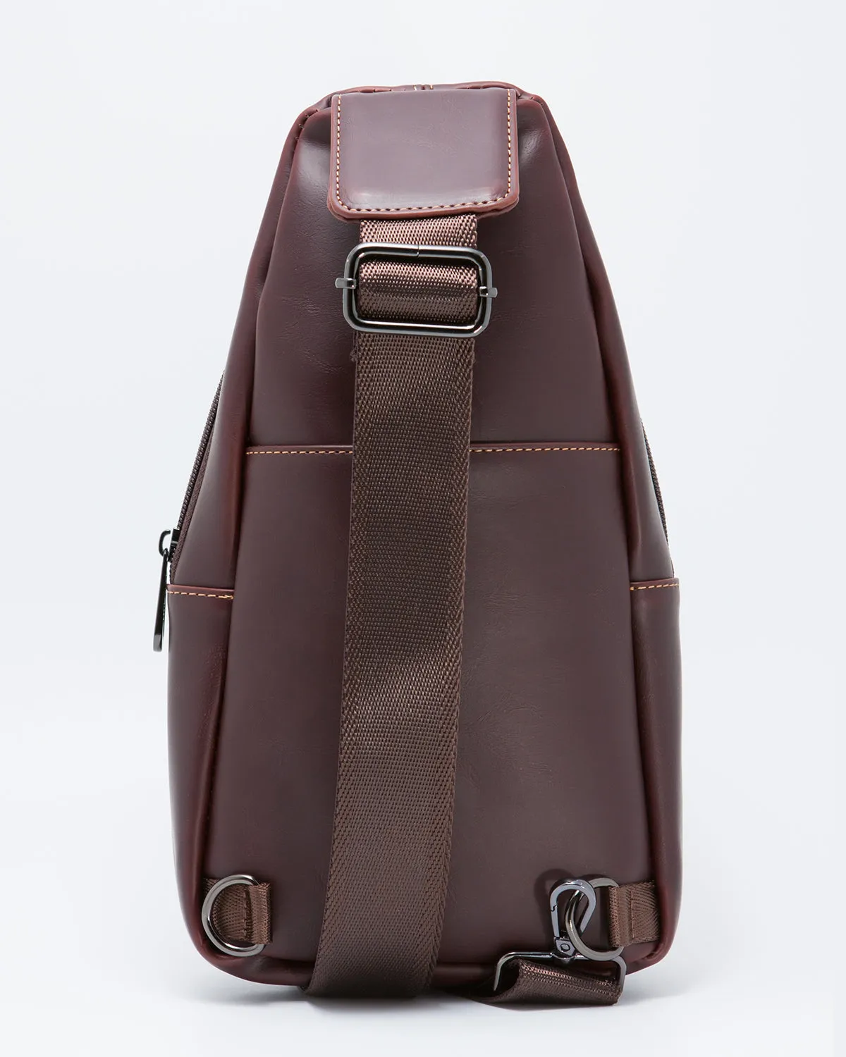 Faux Leather Crossbody Chest Bag