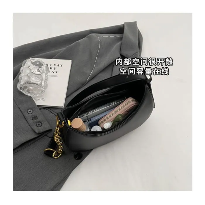 Faux Leather Hobo Bag