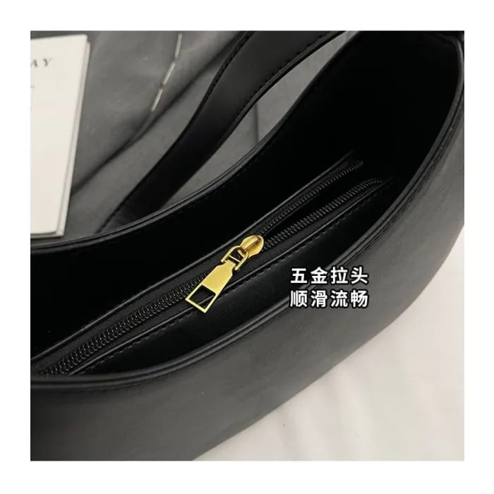 Faux Leather Hobo Bag