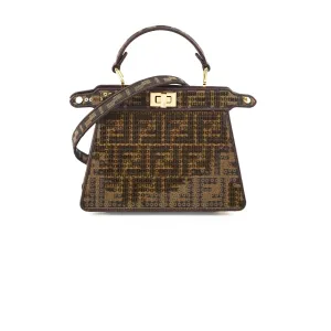 Fendi Mini Sequin Peekaboo Zucca Print