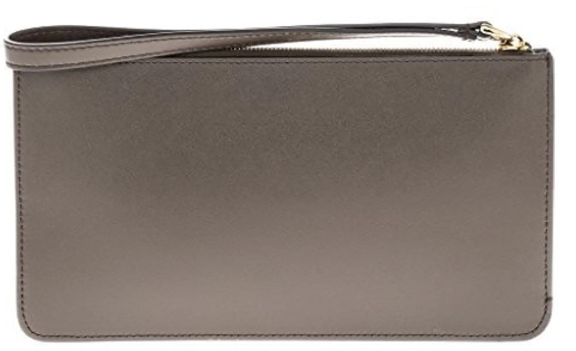 Fendi Rainbow Asphalt Gray Calf Leather Studs Wristlet Wallet 8M0341