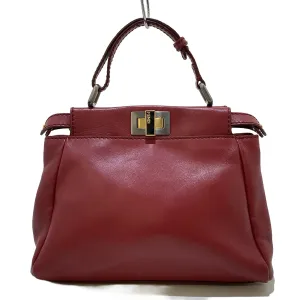 Fendi Red Peekaboo Small Bag