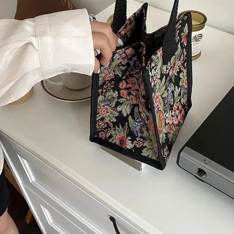 Floral Canvas Crossbody Bag