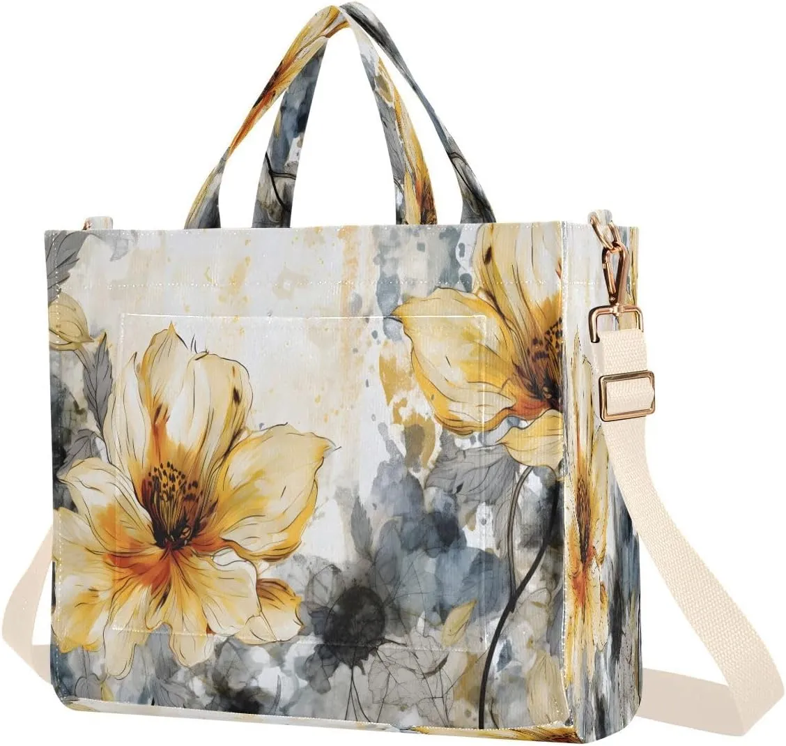 Floral Women's Tote Handbags Top Handle Satchel Shoulder Bag Crossbody Bag