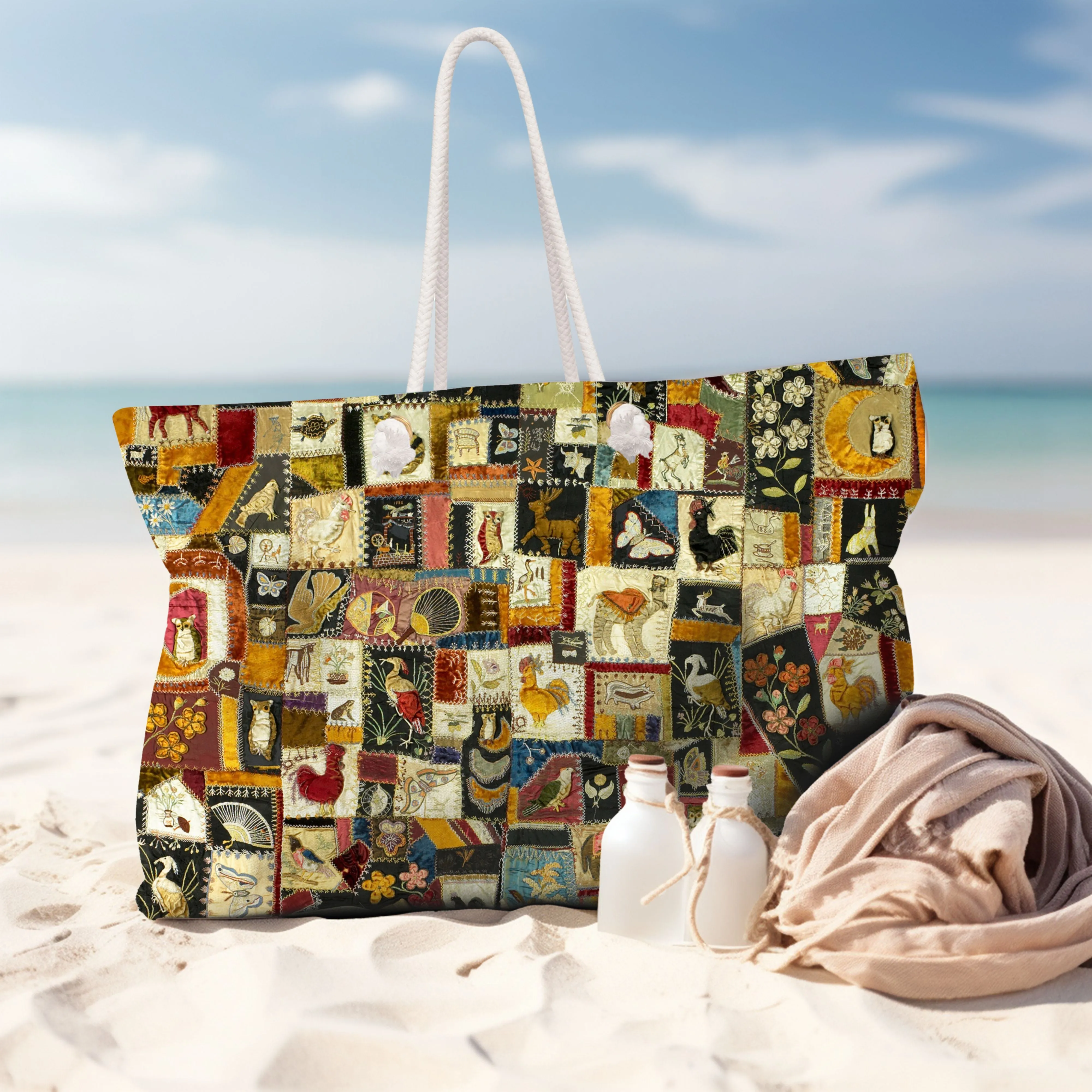 Florence Marving CrazyQuilt Weekender Tote Bag