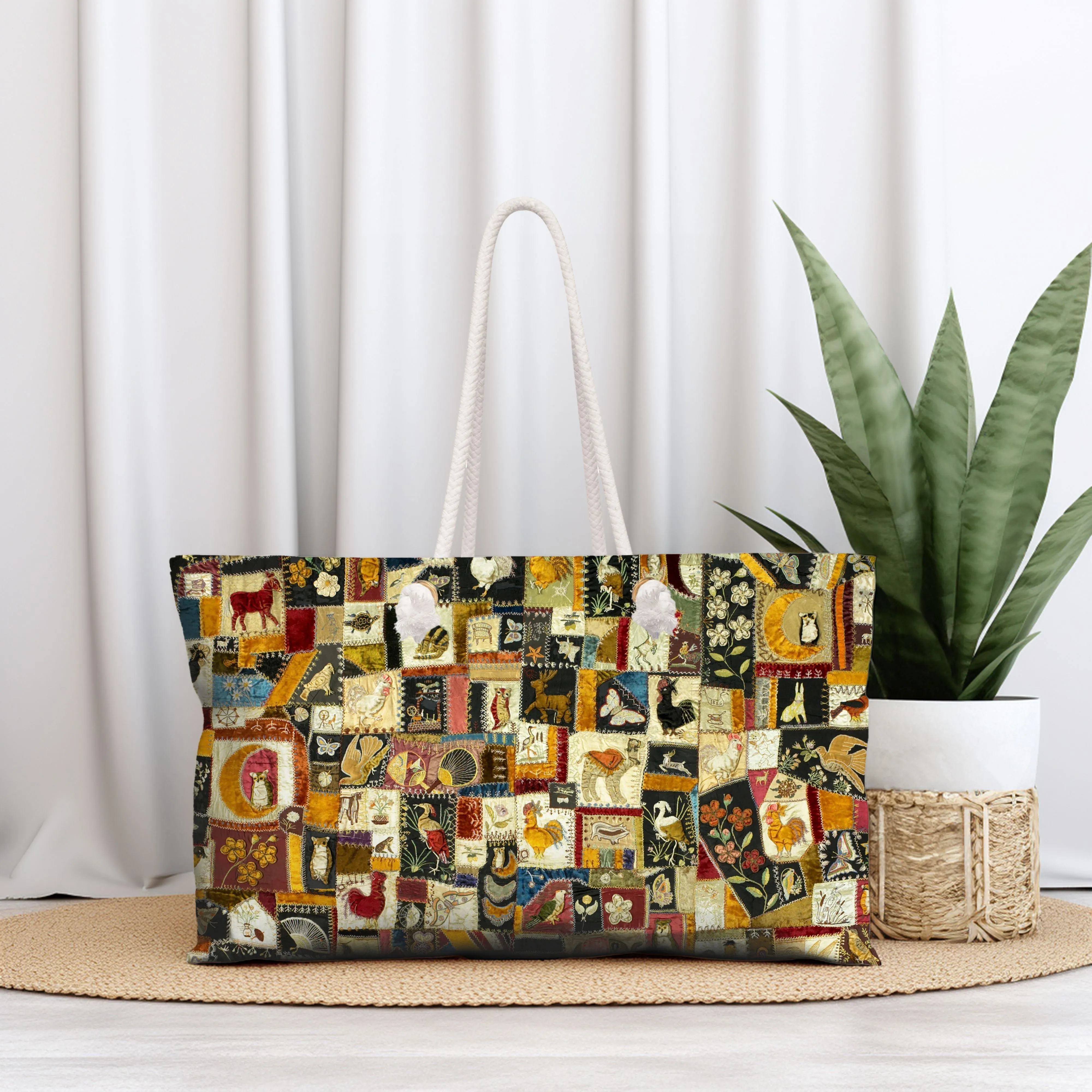 Florence Marving CrazyQuilt Weekender Tote Bag
