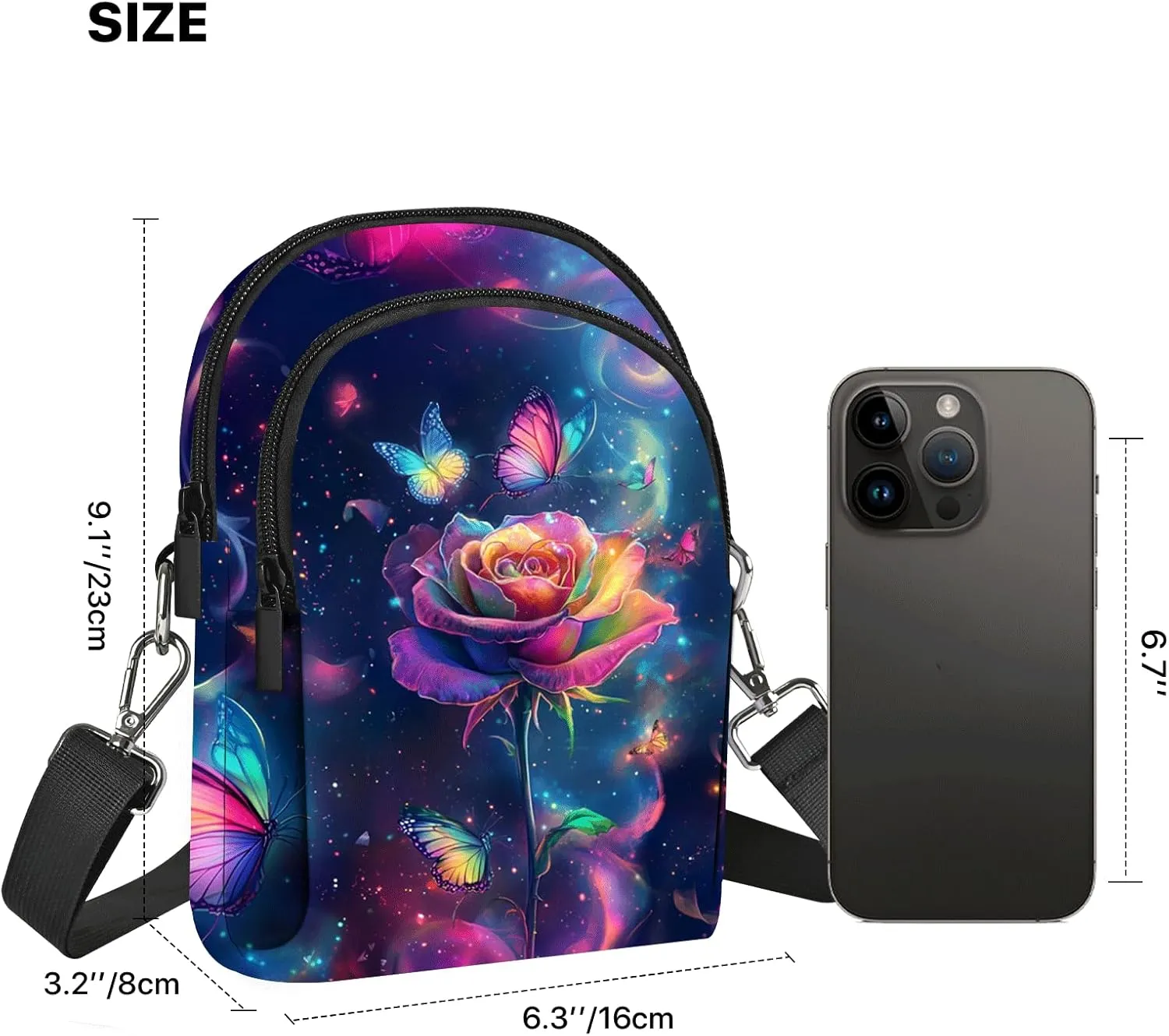 FyLybois Crossbody Purse for Women Cell Phone Bag Casual Shoulder Bags Wallet with Adjustable Strap for Travel