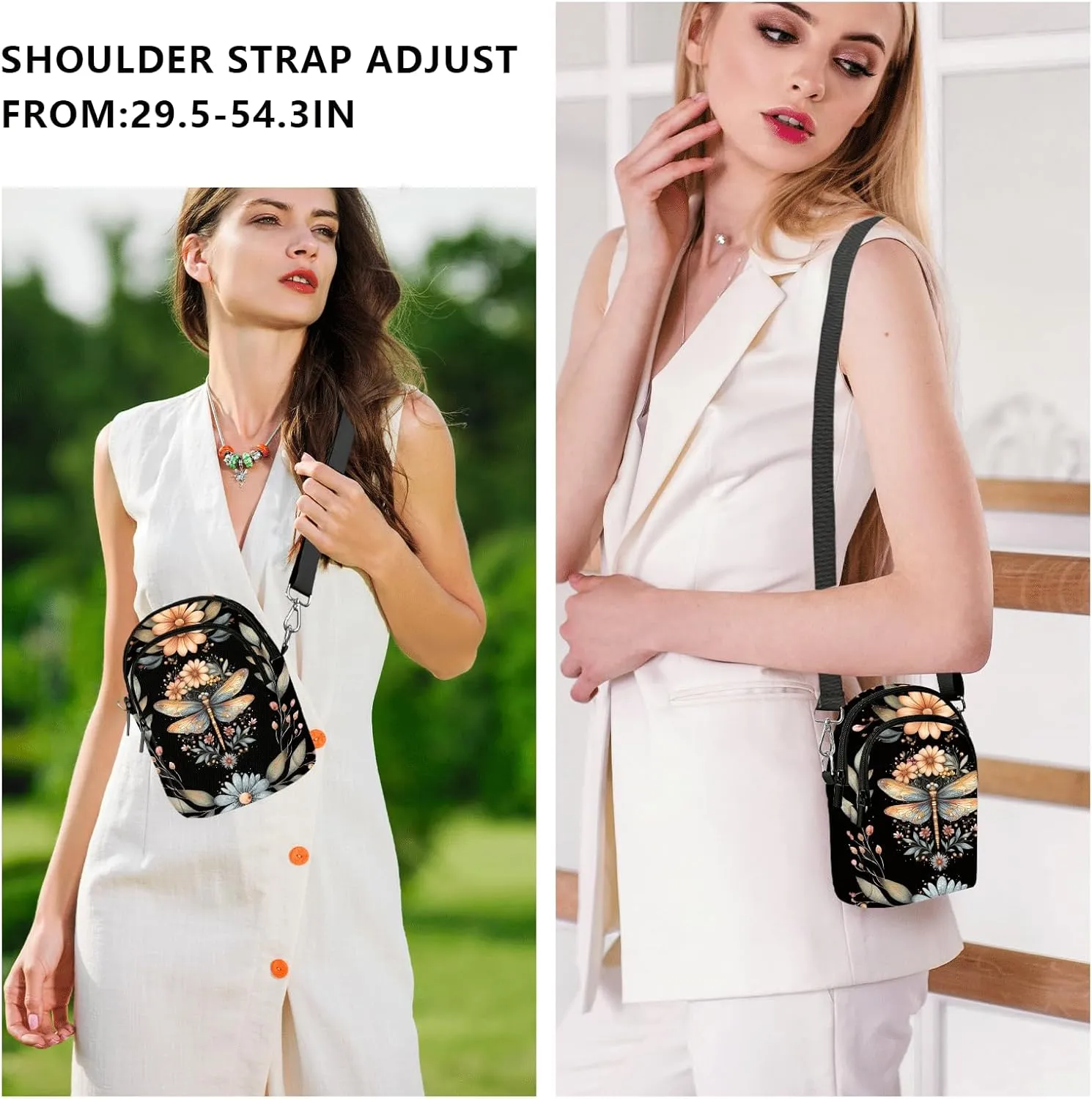 FyLybois Crossbody Purse for Women Cell Phone Bag Casual Shoulder Bags Wallet with Adjustable Strap for Travel