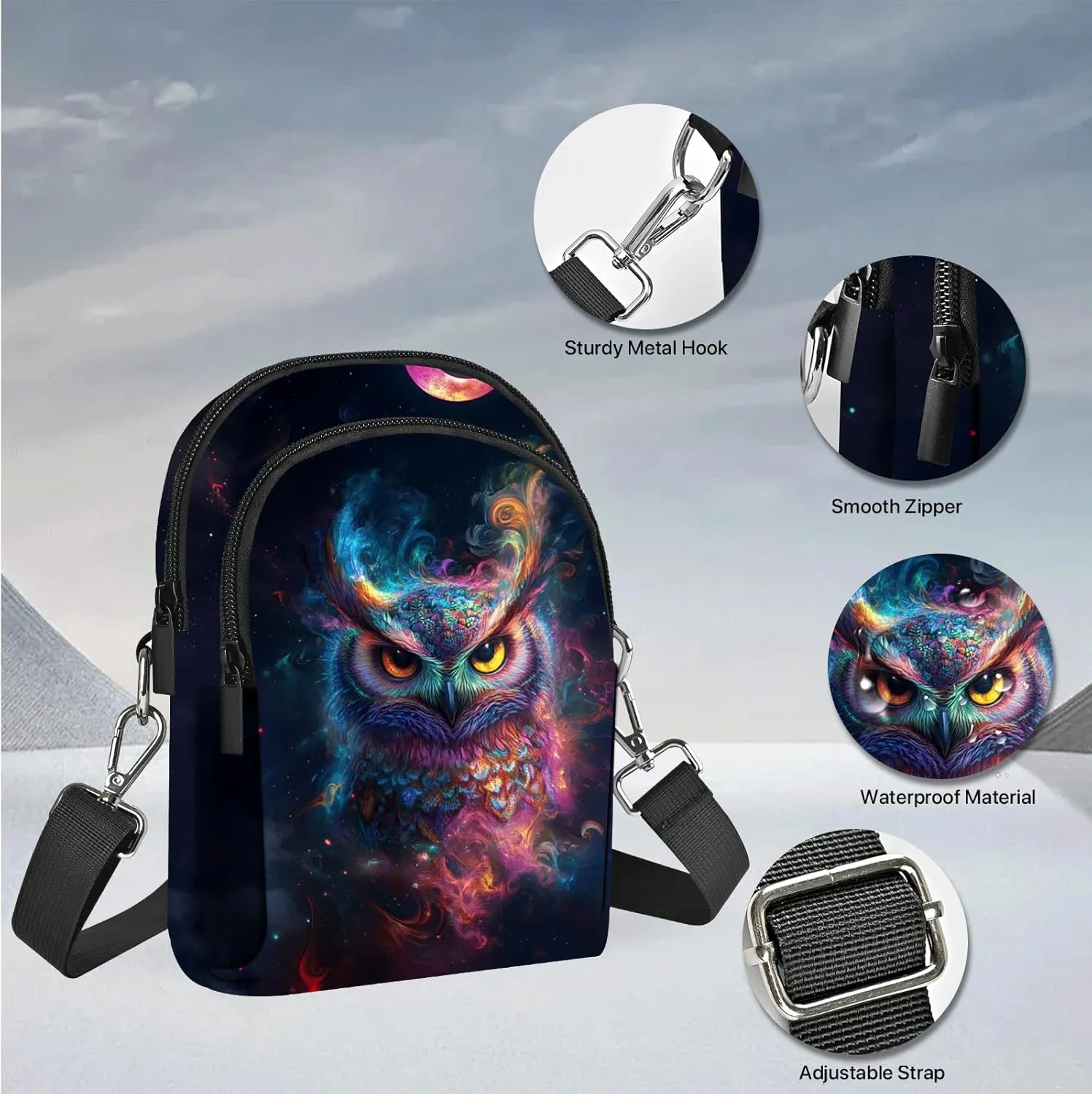 FyLybois Crossbody Purse for Women Cell Phone Bag Casual Shoulder Bags Wallet with Adjustable Strap for Travel