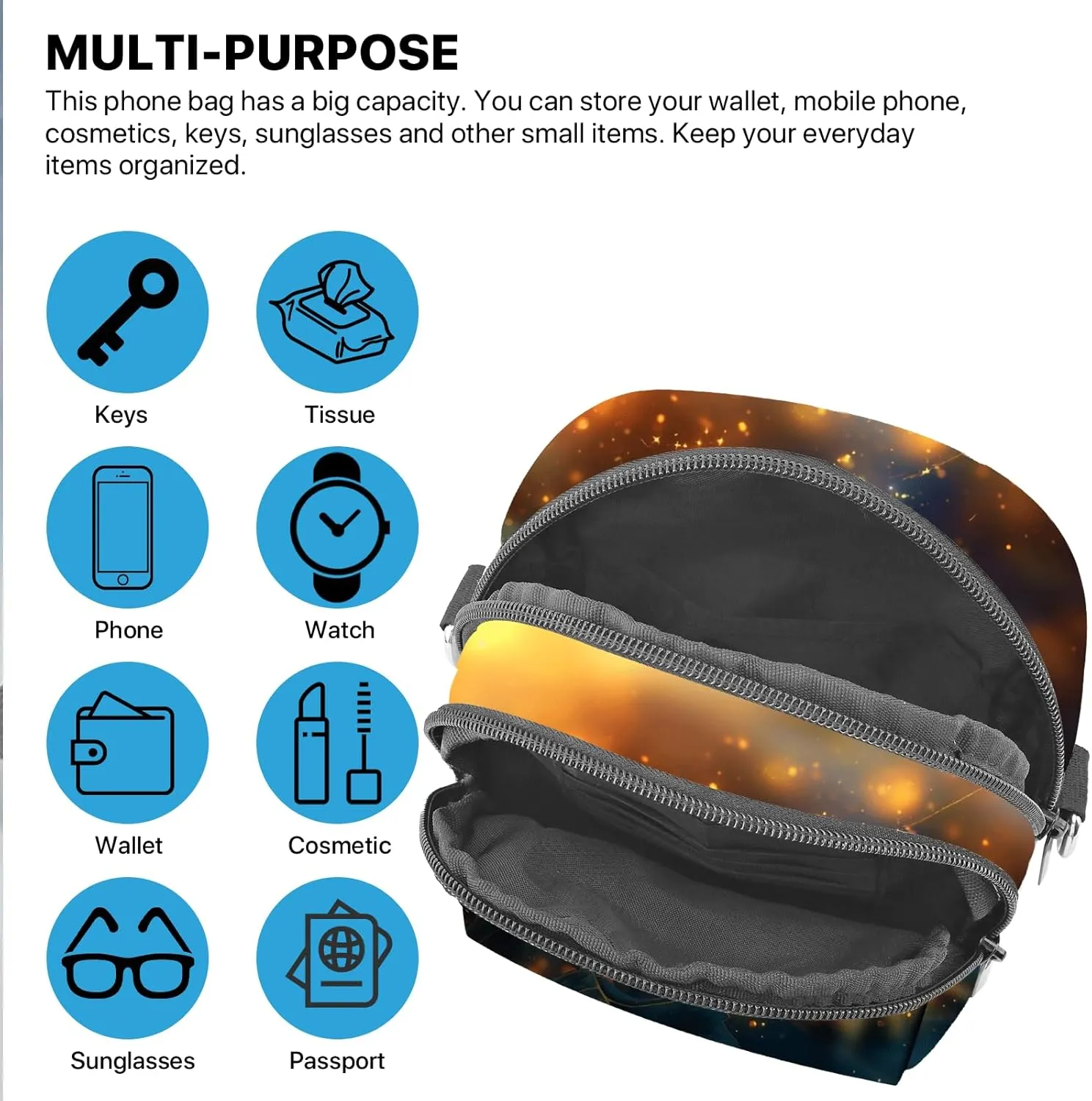 FyLybois Crossbody Purse for Women Cell Phone Bag Casual Shoulder Bags Wallet with Adjustable Strap for Travel