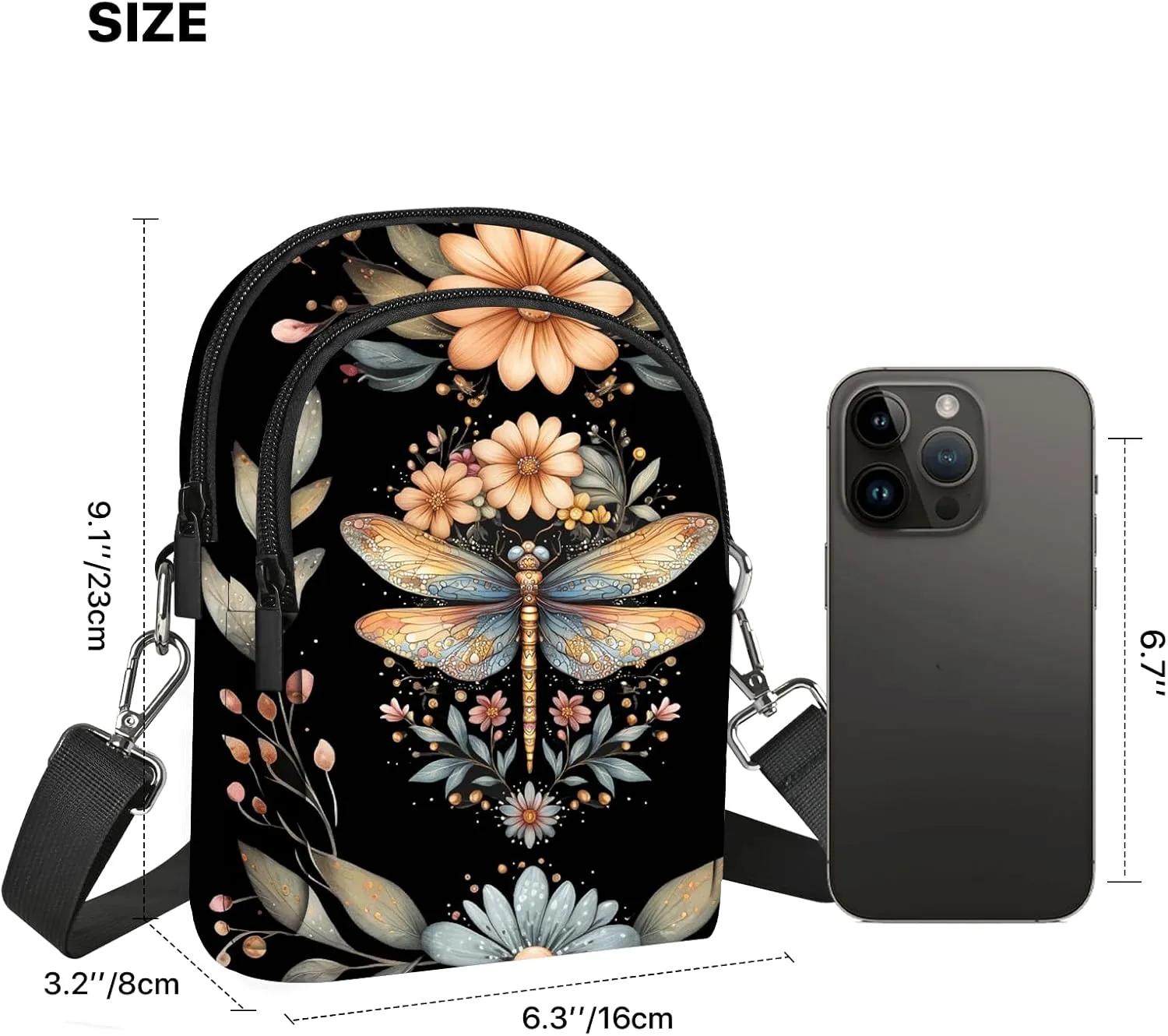 FyLybois Crossbody Purse for Women Cell Phone Bag Casual Shoulder Bags Wallet with Adjustable Strap for Travel