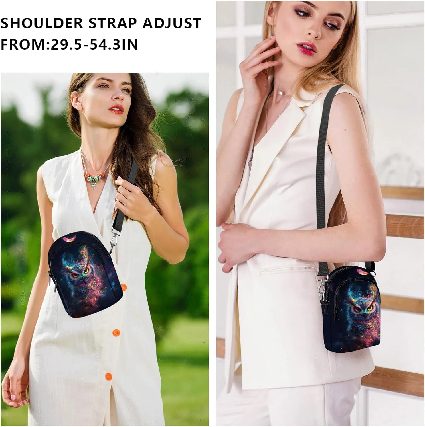FyLybois Crossbody Purse for Women Cell Phone Bag Casual Shoulder Bags Wallet with Adjustable Strap for Travel