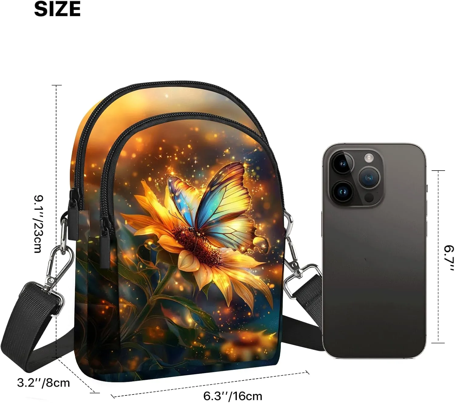 FyLybois Crossbody Purse for Women Cell Phone Bag Casual Shoulder Bags Wallet with Adjustable Strap for Travel