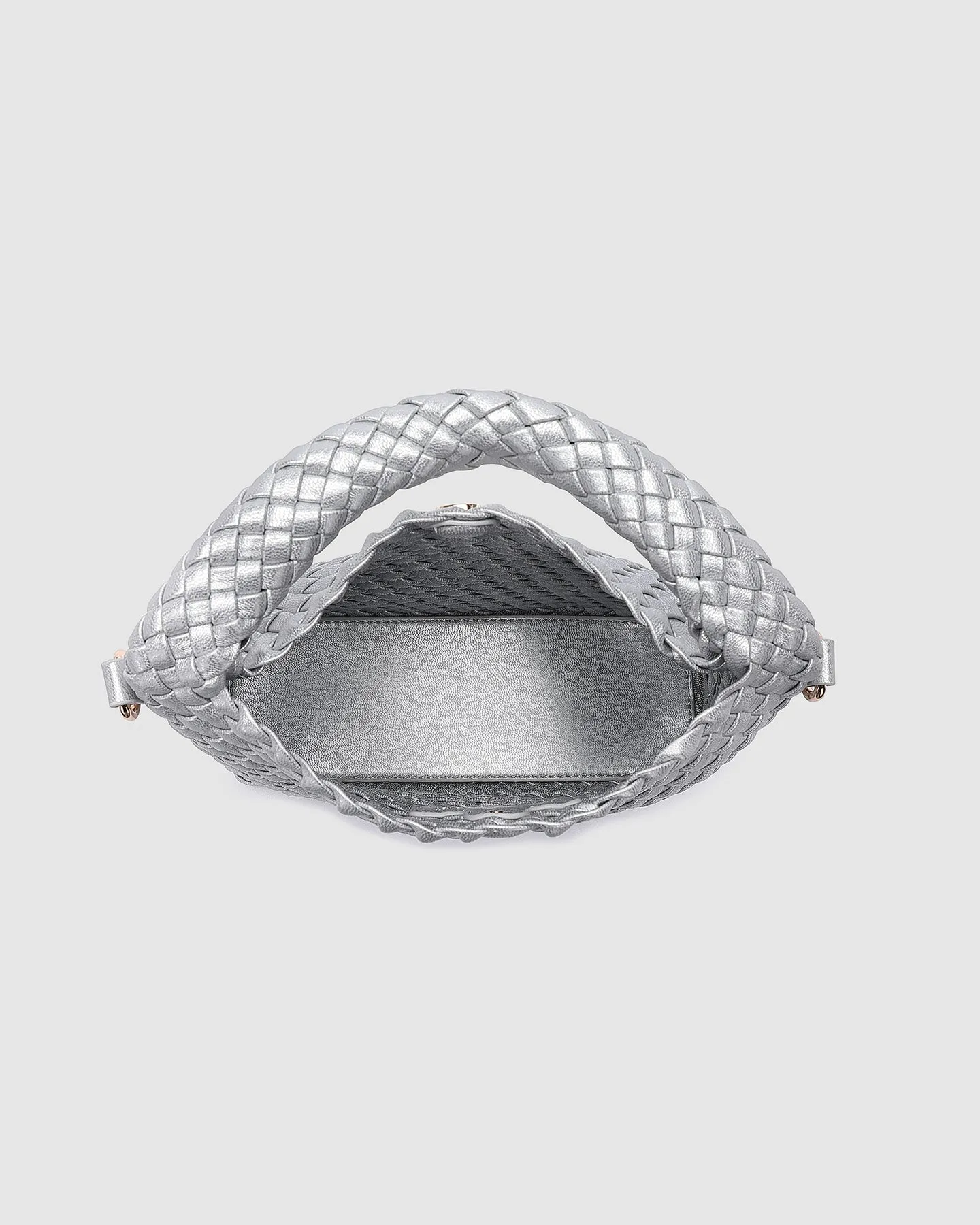 Gabby Mini Woven Bag - Pink Champagne, Silver, Apple Green
