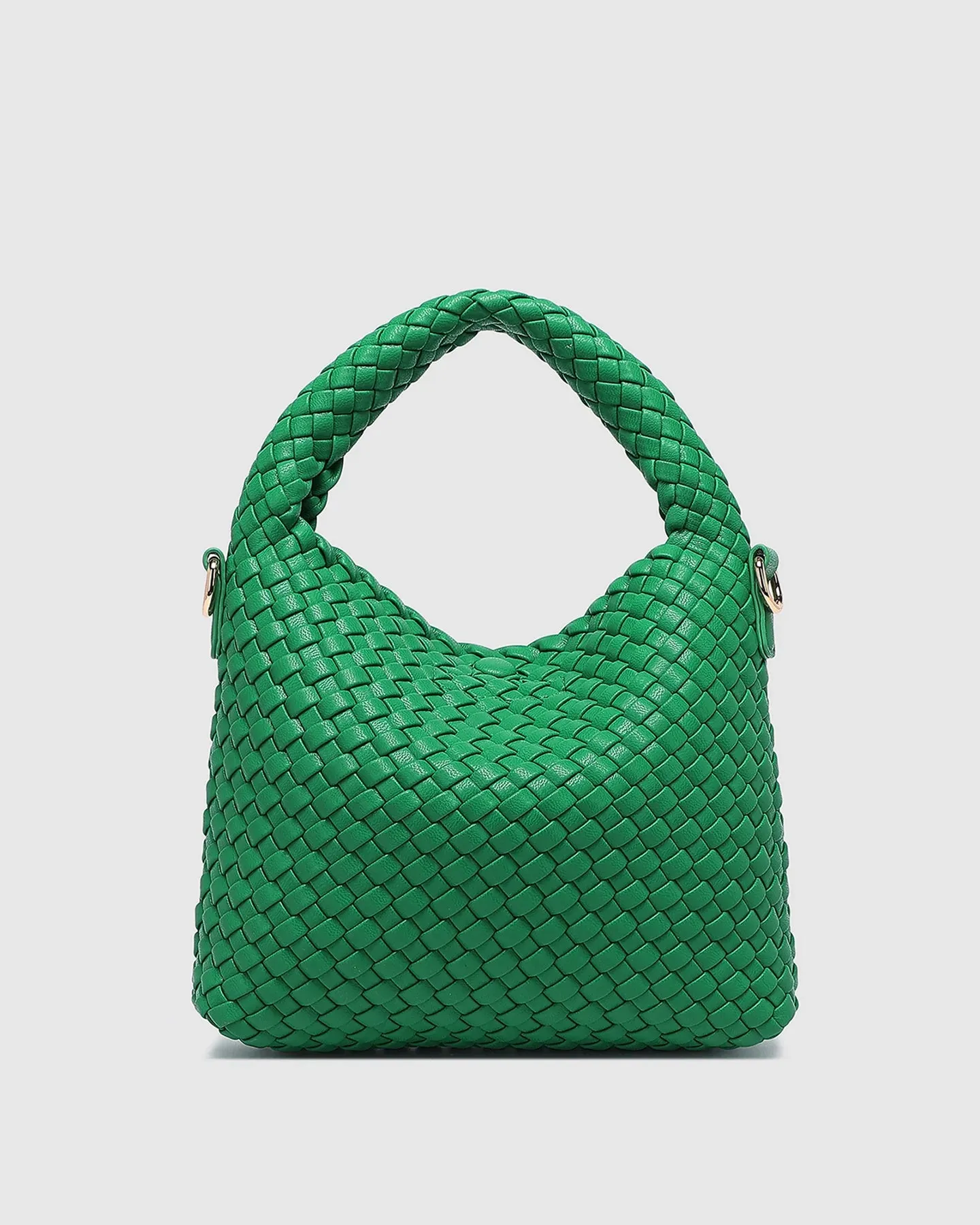Gabby Mini Woven Bag - Pink Champagne, Silver, Apple Green