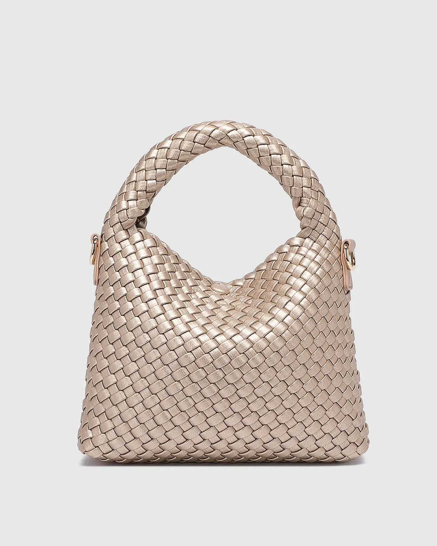 Gabby Mini Woven Bag - Pink Champagne, Silver, Apple Green