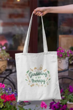 Gardening Is My Therapy Zipper Tote Bag