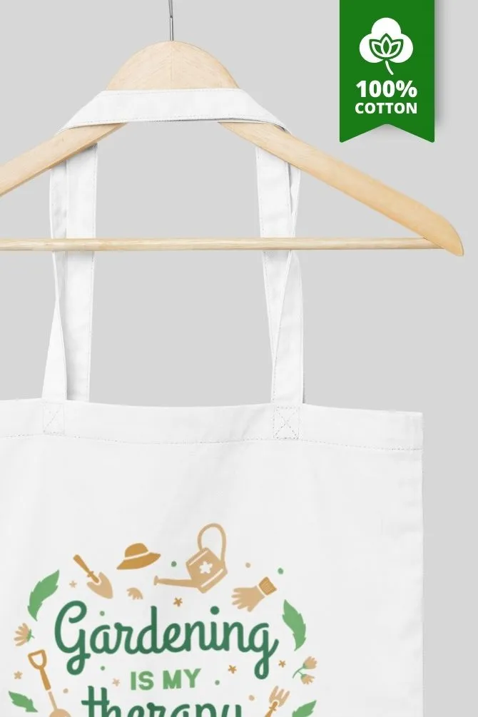 Gardening Is My Therapy Zipper Tote Bag