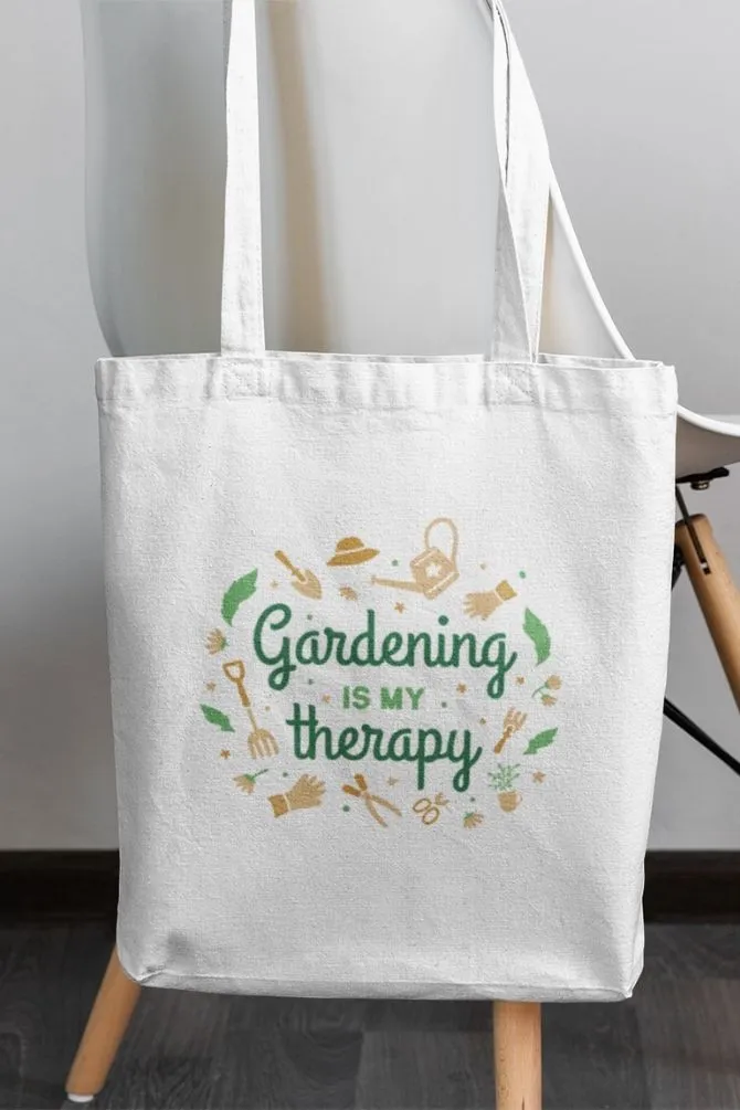 Gardening Is My Therapy Zipper Tote Bag