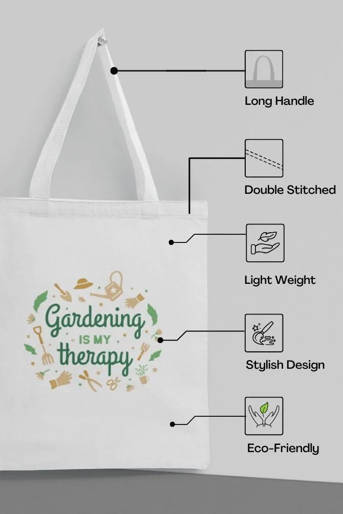 Gardening Is My Therapy Zipper Tote Bag