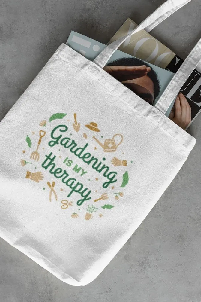 Gardening Is My Therapy Zipper Tote Bag