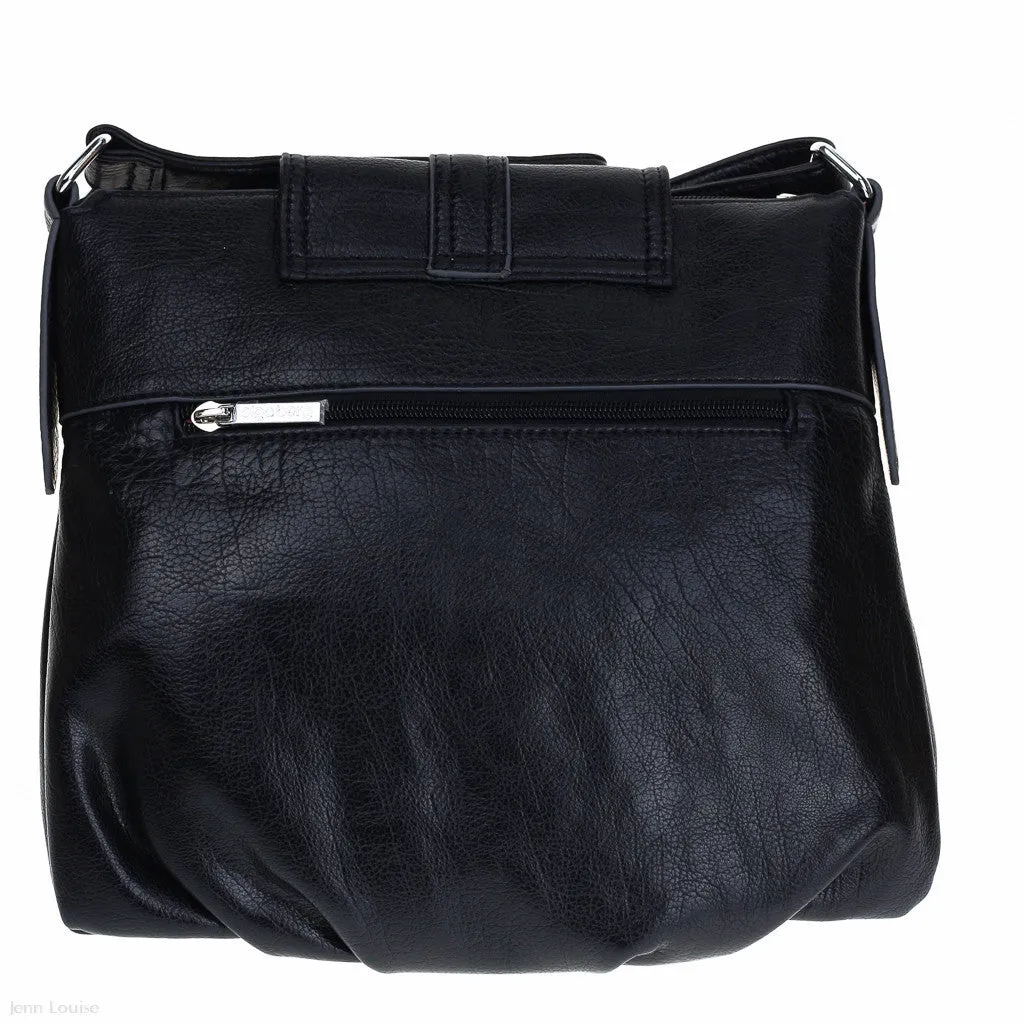 Gathered Hobo Bag (Black)