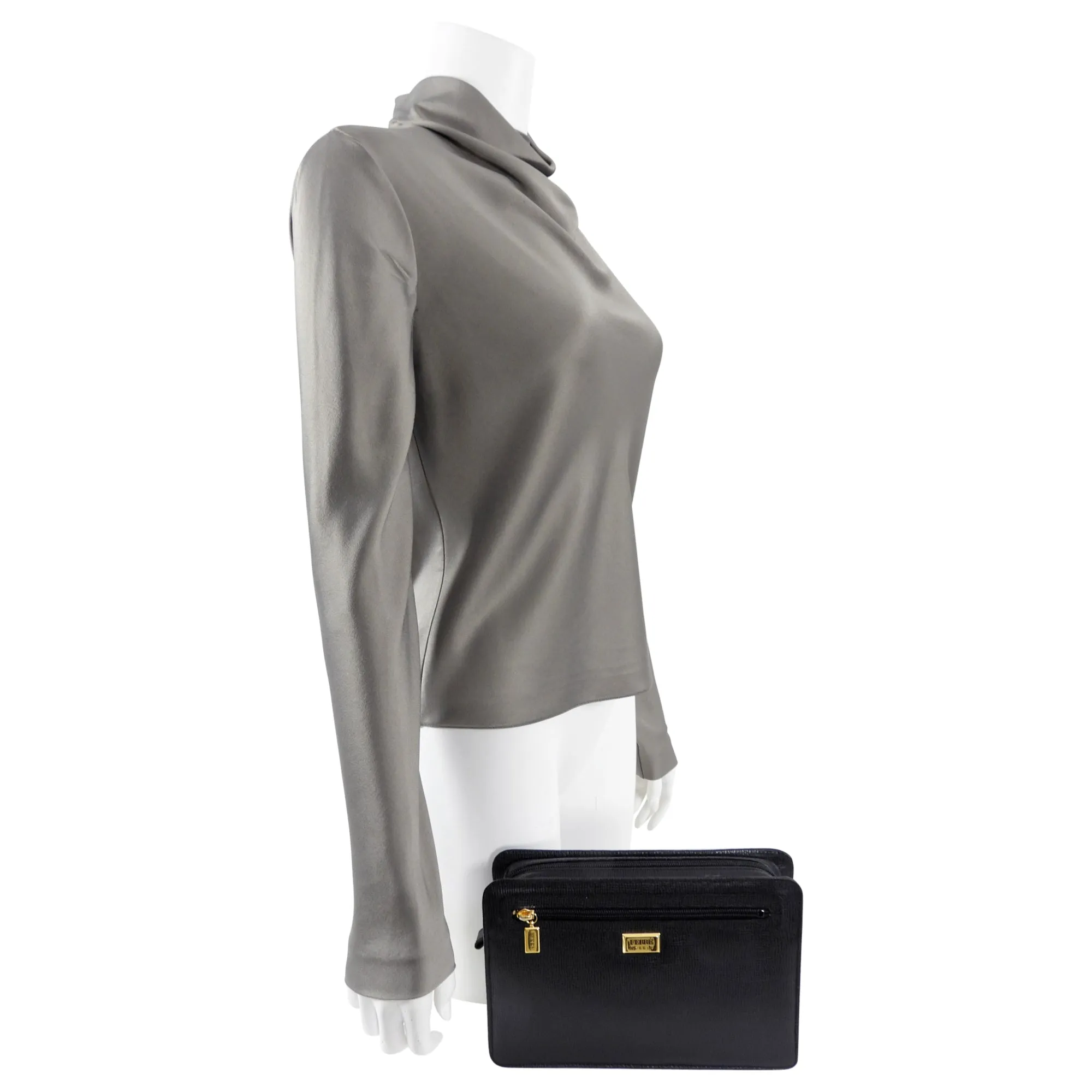 Gianfranco Ferre Vintage Black Wristlet Clutch Bag