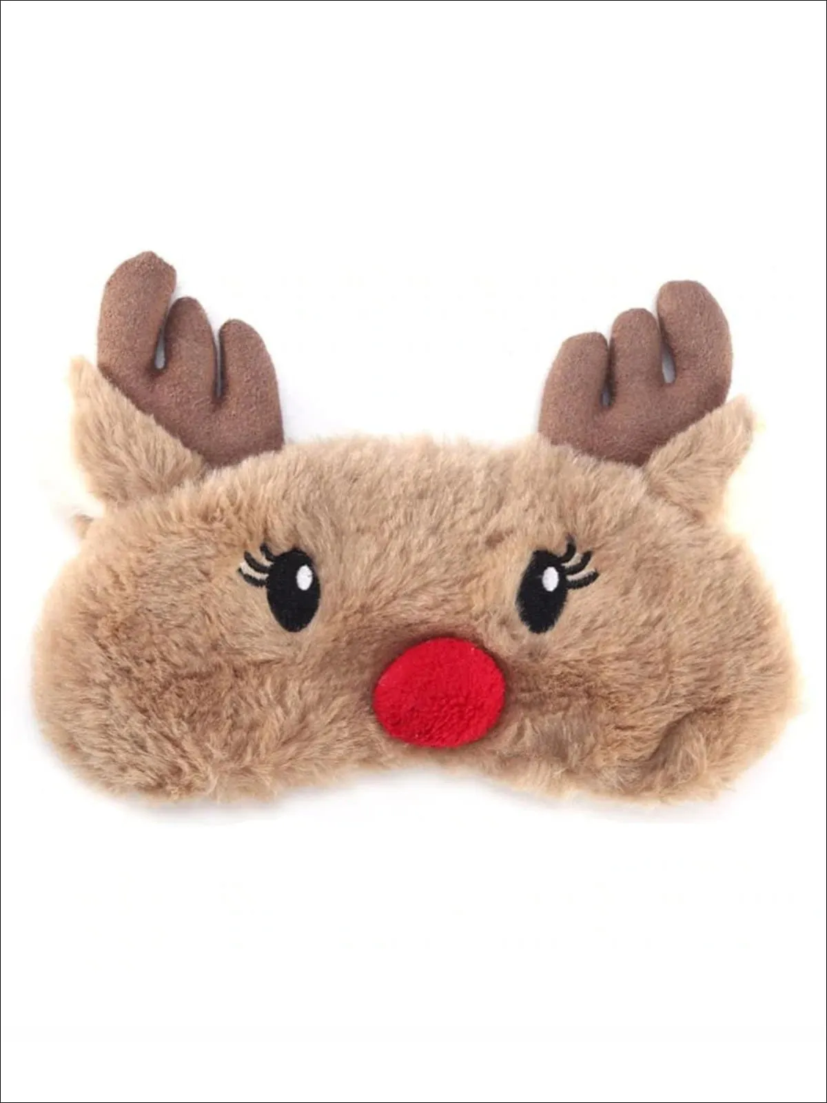 Girls Plush Holiday Animal Eye Mask
