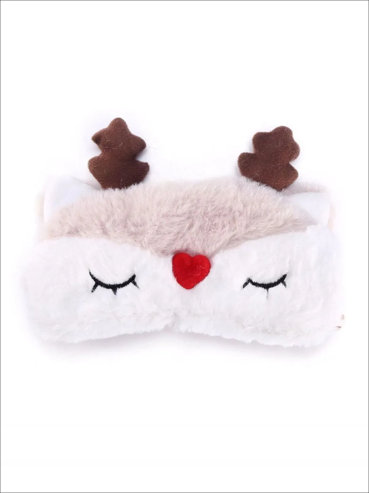 Girls Plush Holiday Animal Eye Mask