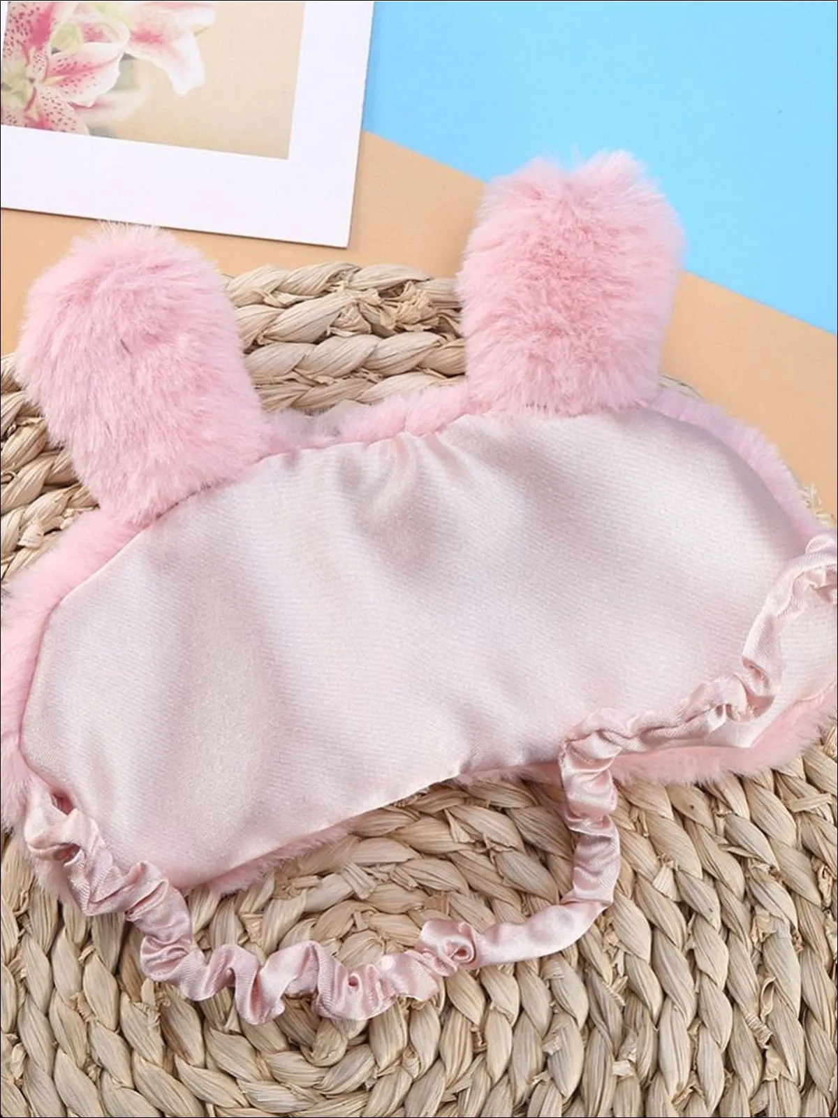 Girls Plush Holiday Animal Eye Mask