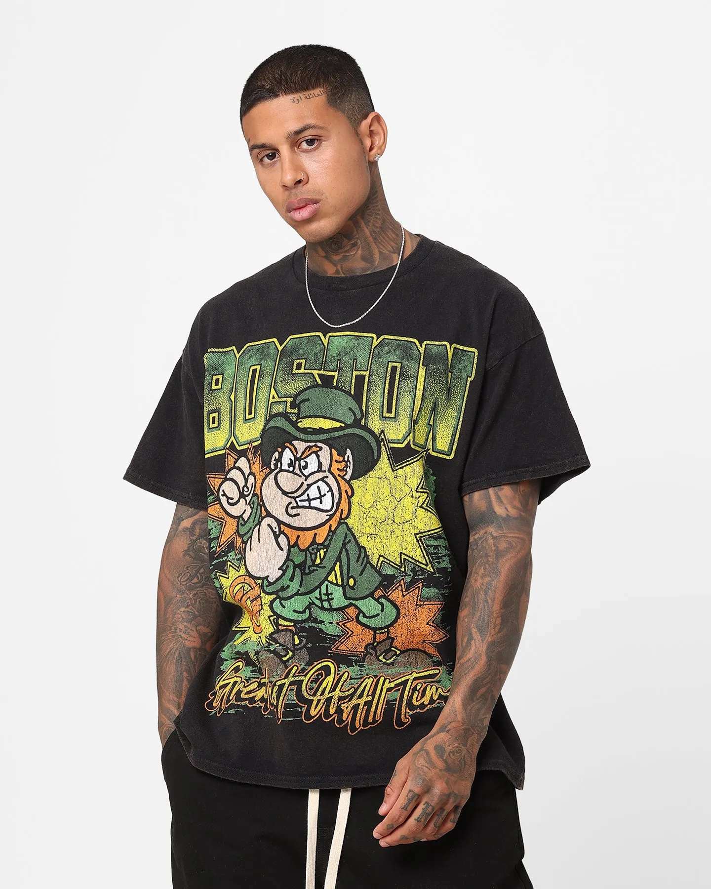 Goat Crew Boston Luck Vintage T-Shirt Black Wash