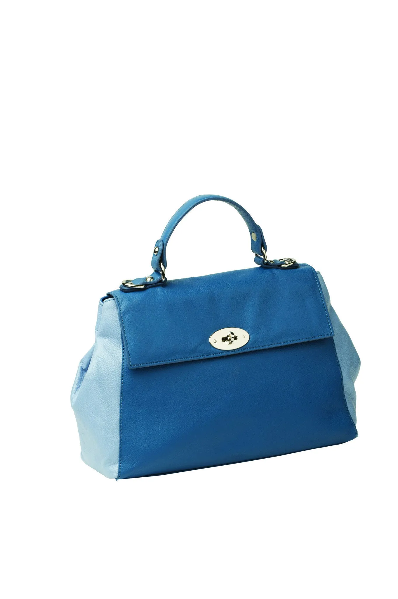 GRACE TWO TONE LEATHER SHOULDER BAG