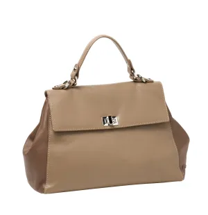 GRACE TWO TONE LEATHER SHOULDER BAG