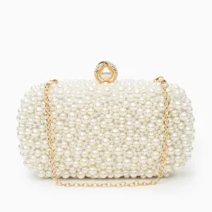 Gracy | Luxe Pearl Embellished Evening Clutch