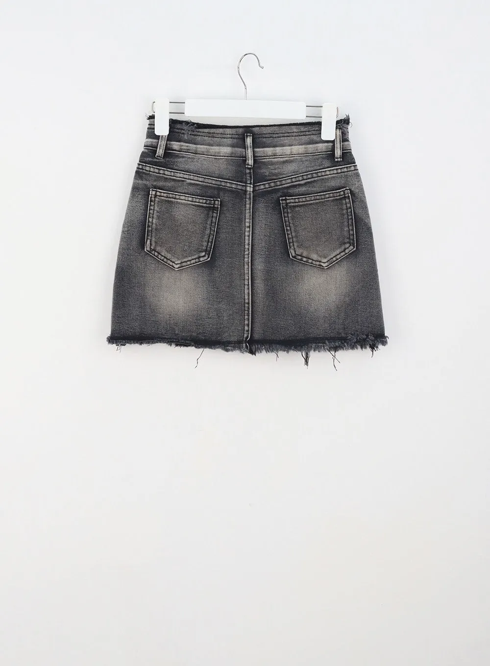 Graphic Denim Mini Skirt BU308