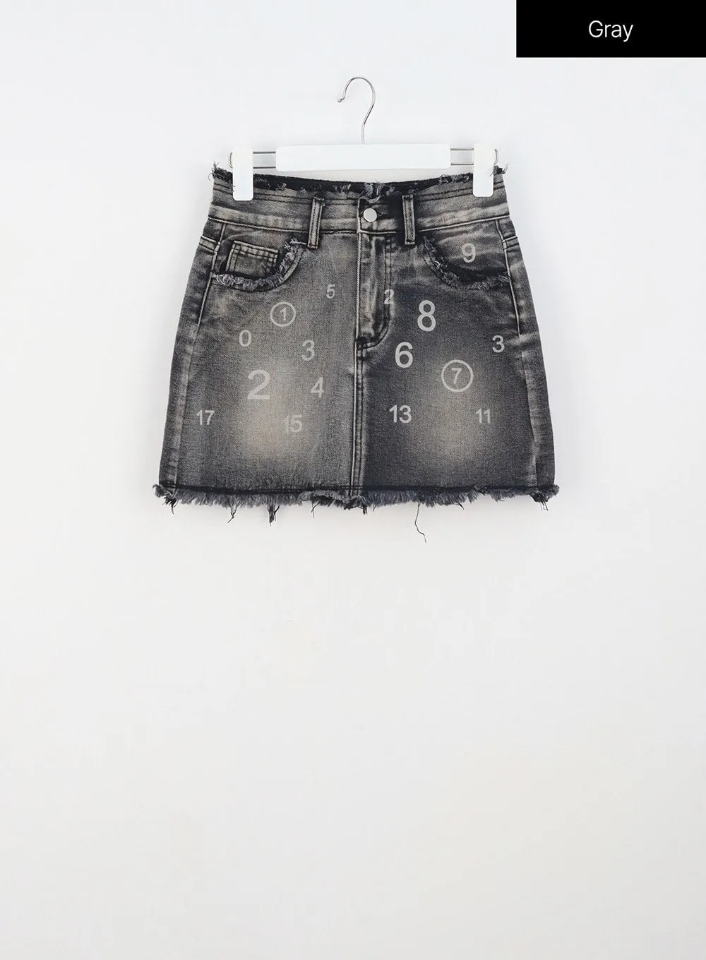 Graphic Denim Mini Skirt BU308