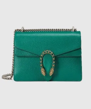 Gucci Dionysus Small Shoulder Bag Green Leather