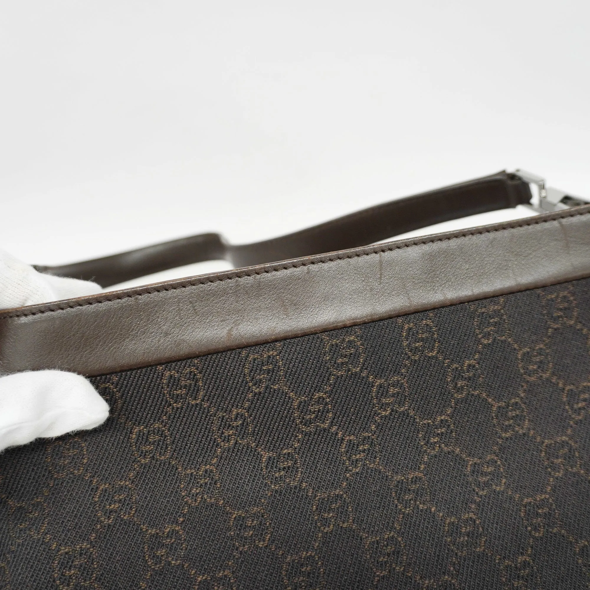 Gucci  GG Canvas Shoulder Bag 143745 Women's Shoulder Bag Brown