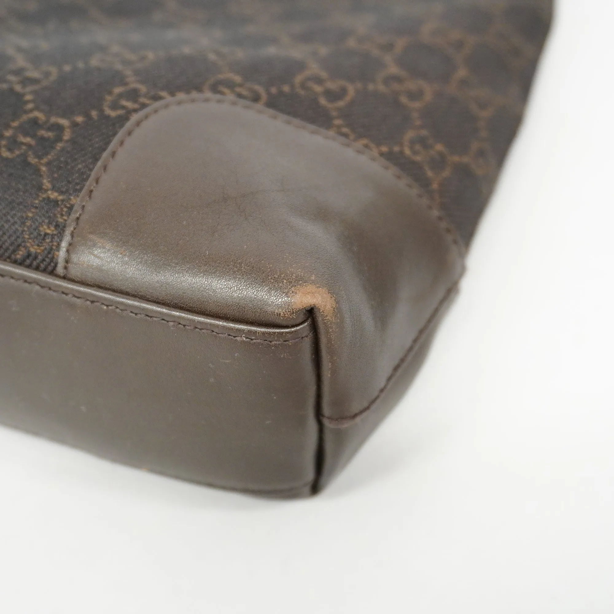 Gucci  GG Canvas Shoulder Bag 143745 Women's Shoulder Bag Brown