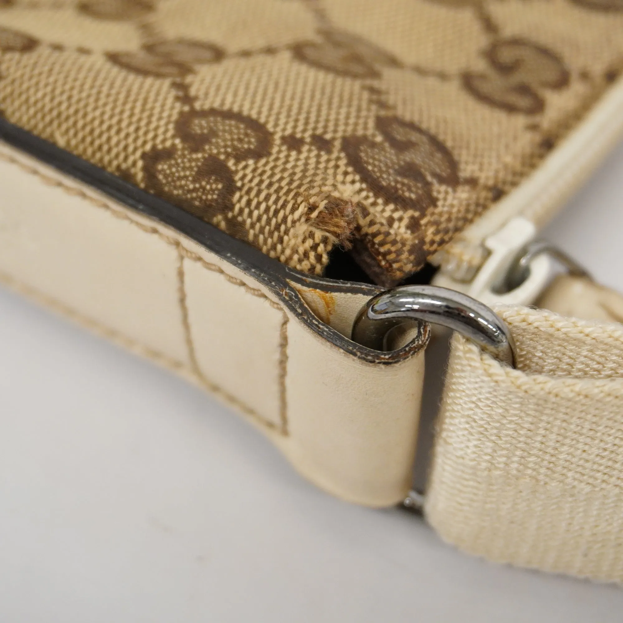 GUCCI  GG Canvas Shoulder Bag 145857 Women's Shoulder Bag Beige,Ivory