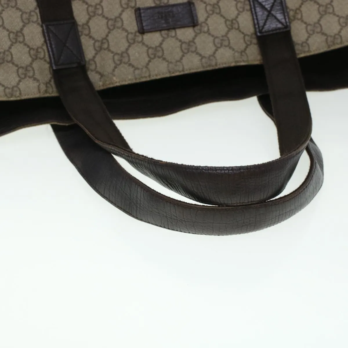 GUCCI GG Canvas Tote Bag PVC Leather Beige 141624  ki3005
