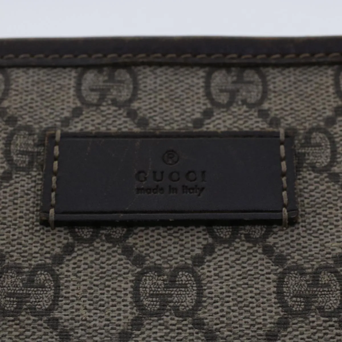 Gucci GG Canvas Tote Bag PVC Leather Beige 211138  ac1991
