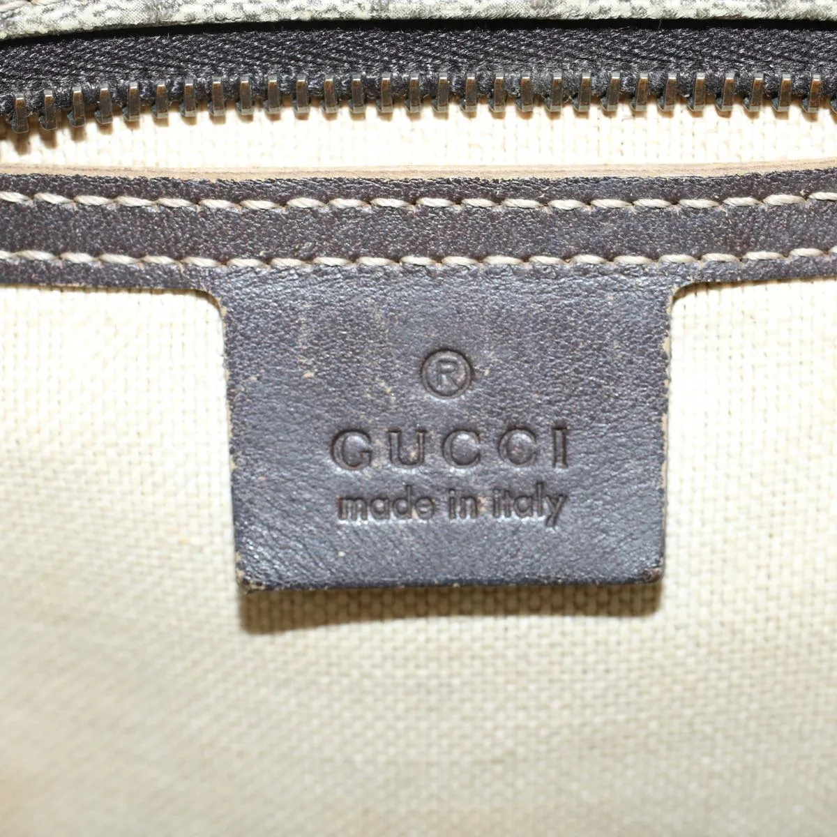Gucci GG Canvas Tote Bag PVC Leather Beige 211138  ac1991
